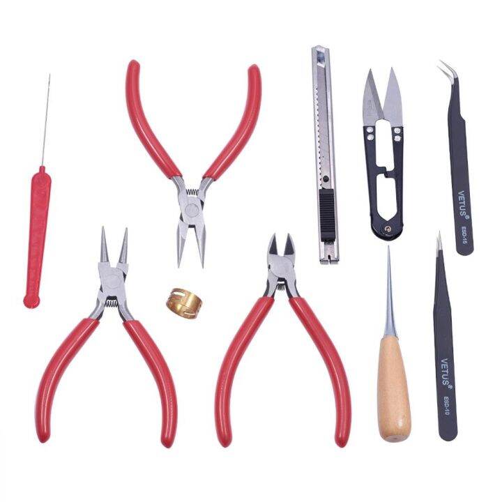 1set-jewelry-making-tool-wire-cutter-round-nose-pliers-side-cutting-pliers-scissor-vernier-tape-measure-beading-tweezers-awls