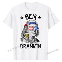 Ben Drankin 4th กรกฎาคม T เสื้อ Benjamin Franklin Men ของขวัญเสื้อยืดคุณภาพสูง Boy T เสื้อปกติเสื้อ Cotton Street คุณภาพสูงเสื้อยืด