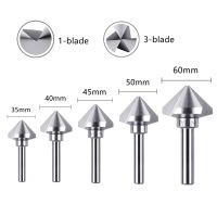 เครื่องตัดลบมุม 35/40/45/50/60 มม. Hss Deburring Drill ขยายรูด้านในเครื่องมือเจาะโลหะไม้ 1 ขลุ่ย 3 ขลุ่ย 90 องศา