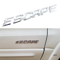 อะไหล่สำหรับฟอร์ดเอสเคป (1ชิ้น) JC | ฝาท้ายรถออโต้โลโก้ Chrome ESCAPE ใหม่สติกเกอร์รูปลอกตรารถยนต์