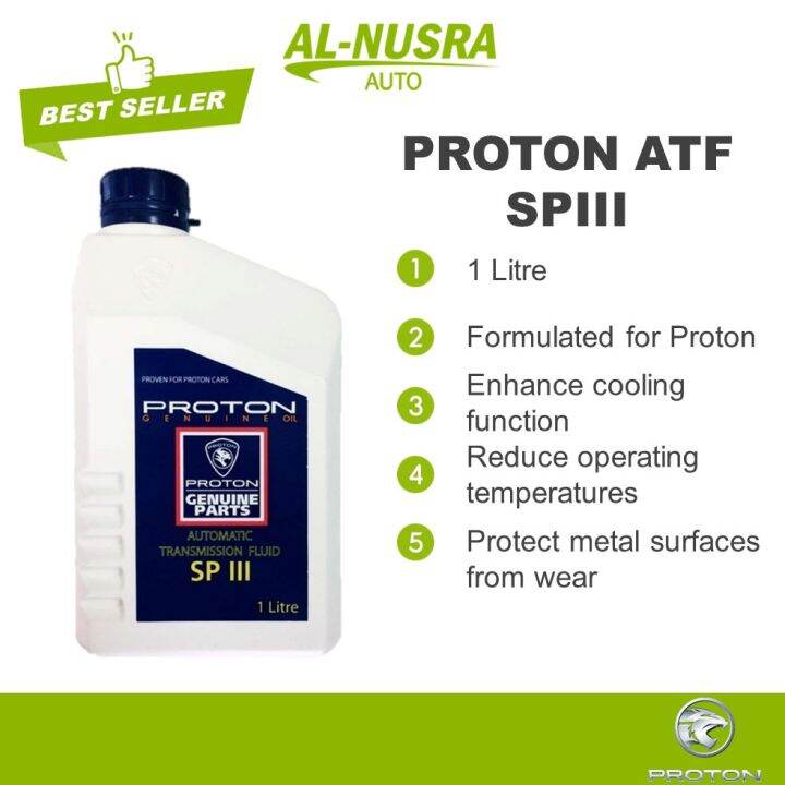 PROTON ATF SPIII 1L AUTO TRANSMISSION FLUID GEAR OIL MINYAK GEARBOX AUTO (SAGA / WIRA / WAJA