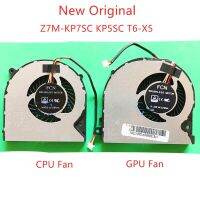 พัดลมทำความเย็นการระบายความร้อน GPU CPU แล็ปท็อปของแท้ใหม่สำหรับ KP5SC Z7M-KP7SC ของ Clevo T6-X5 6-31-N75W2-101 FKLF N85J2-100 FKMF DC5V DFS5 0.5A