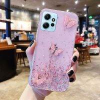 เคสโทรศัพท์สำหรับ Xiaomi Redmi Note12 Note 12 Pro 12S Turbo 12Pro Pro + 4G 5G ผีเสื้อท้องฟ้าเต็มไปด้วยดวงดาวสุดหรูฝาหลังนิ่มโปร่งใส