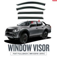 สำหรับ FIAT Fullback Window Visor ที่กันสภาพอากาศ Se คิ้วกระจกรถที่บังแดดหน้ารถยนต์อุปกรณ์ตกแต่งรถยนต์ที่กันสภาพอากาศ