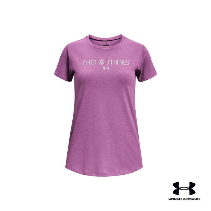 under-armour-ua-girls-she-shines-gradient-short-sleeve-อันเดอร์-อาร์มเมอร์-เสื้อเทรนนิ่ง-สำหรับเด็กผู้หญิง