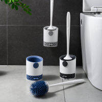 แปรงขัดห้องน้ำ No Dead Angle Soft Hair Toilet Brush Hanging Wall Floor Dual Purpos Bathroom Hair Toilet Cleaning Brush Cleaner