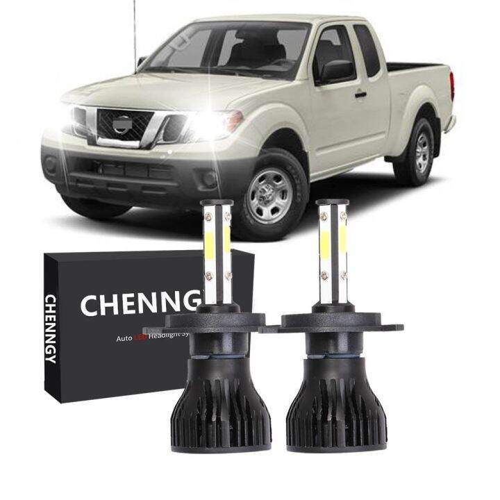 new-หลอดไฟหน้า-led-h4-6000k-สีขาว-สําหรับ-nissan-frontier-d40-2004-2012-2-ชิ้น