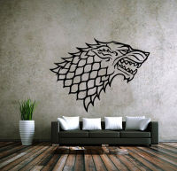 【HOT】 Sheikh printing and packages House Stark Of Winterfell Badge Direwolf Wall Home Decor สำหรับห้องนอน PVC MuralVinyl Decal สติ๊กเกอร์ติดผนัง