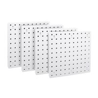 4PCS Wall Hanging Pegboard Wall Organizer White Pegboard for Kitchen, Living Room