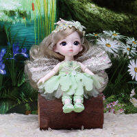 New Bjd Flower Dolls For Girl 16cm Colorful Hair Wig Ball Jointed 6 Inch Makeup Beautiful Dress Mini Elves Desktop Decoration