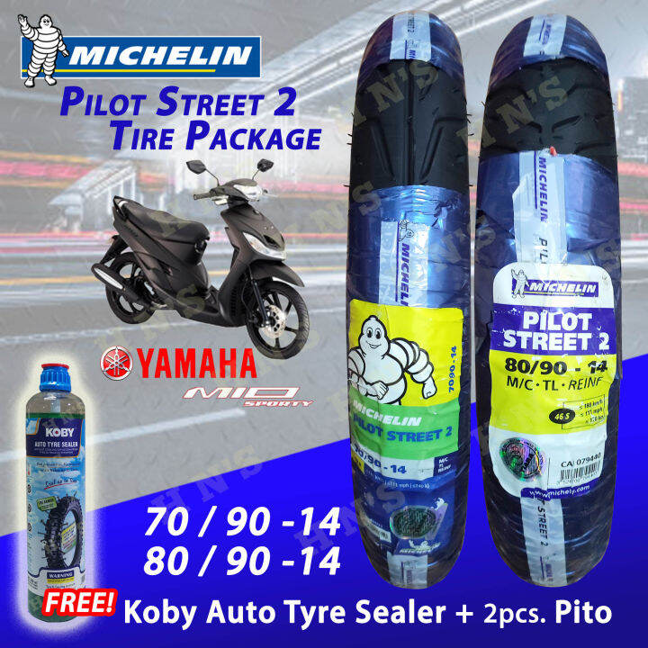 MICHELIN Pilot Street 2 Tire Set for Yamaha Mio Sporty 2 pcs ( with