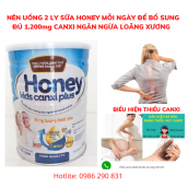 Sữa canxi dành cho người lớn tuổi Honey Kids Canxi Plust bổ sung 1.200mg
