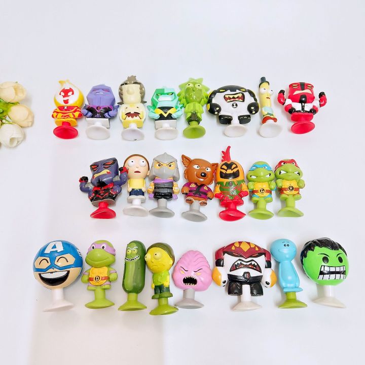 10pcs-concave-disc-toy-ben-rick-superhero-hulk-cartoon-animation-figure-model-children-toys-gifts