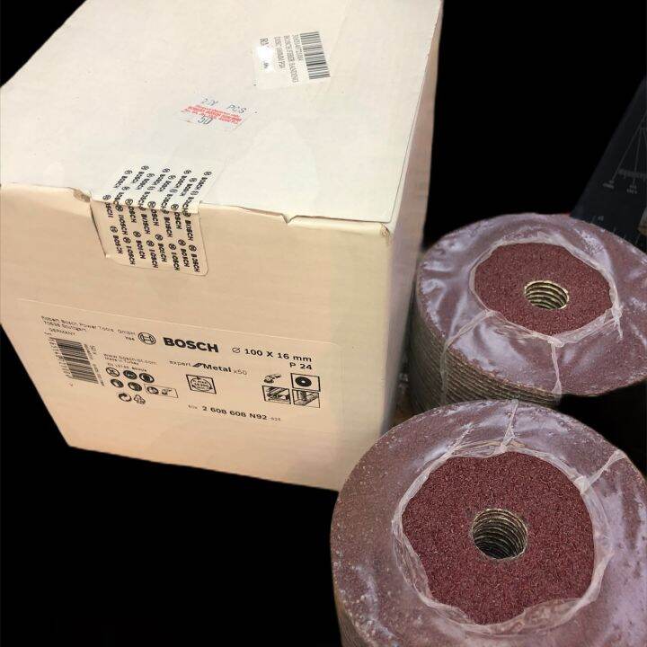 100mm P24 BOSCH FIBRE DISC / 100mm P24 BOSCH SANDING DISC x 5 Pcs Lazada