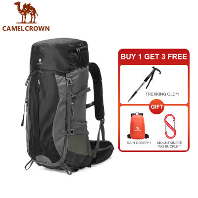 CAMEL CROWN กระเป๋าเป้สะพายหลัง ความจุขนาดใหญ่ 50 ลิตร น้ําหนักเบา สําหรับผู้ชาย และผู้หญิง เหมาะกับการพกพา เดินป่า กลางแจ้ง