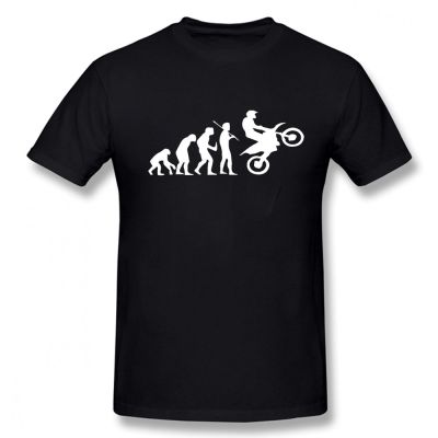 Dirtbike Evolution Motocross T-shirt Men T-shirt Men Casual Summer Cotton T-shirt High Quality Short Sleeve 100% Cotton
