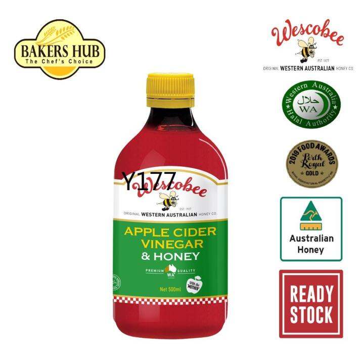 fruit vinegar ☛WESCOBEE Apple Cider Vinegar Honey 500ml Lazada