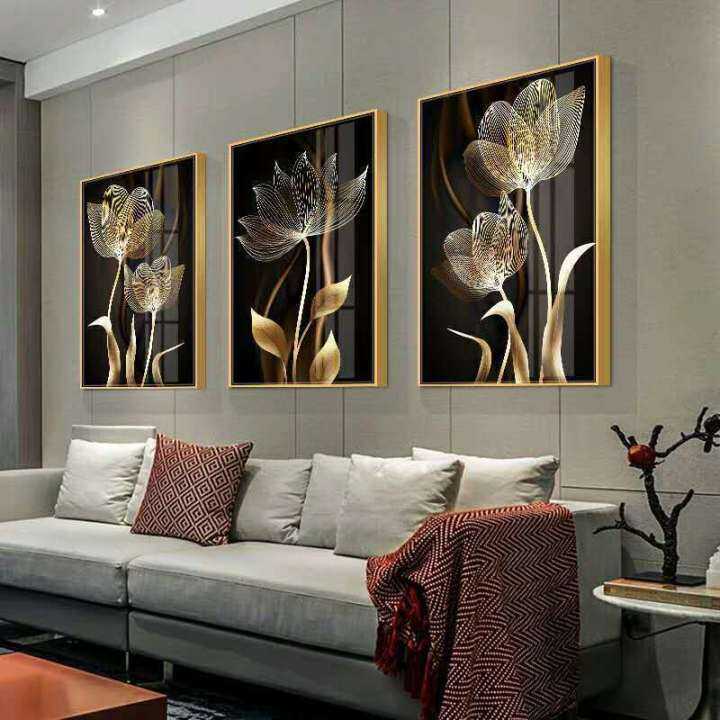 Wellhome Living Room Decorative Painting with Frame Living Room Home