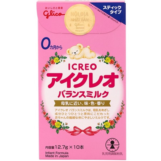 Sữa glico icreo số 0 hộp giấy 10 gói nội địa nhật bản - ảnh sản phẩm 1