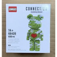 แบบ»เขียว»»» เรโก๊นาโนแบบเฟือง Size XXL - Linkgo 68395-68400 Bearbrick