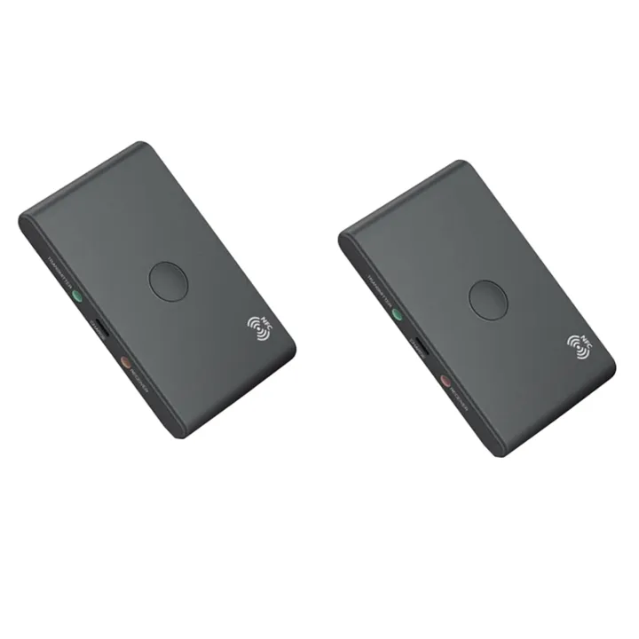2X TX6 Bluetooth BT 5.0 Audio 3.5mm Transmitter Receiver Adapter 2 in 1 Support NFC Handsfree