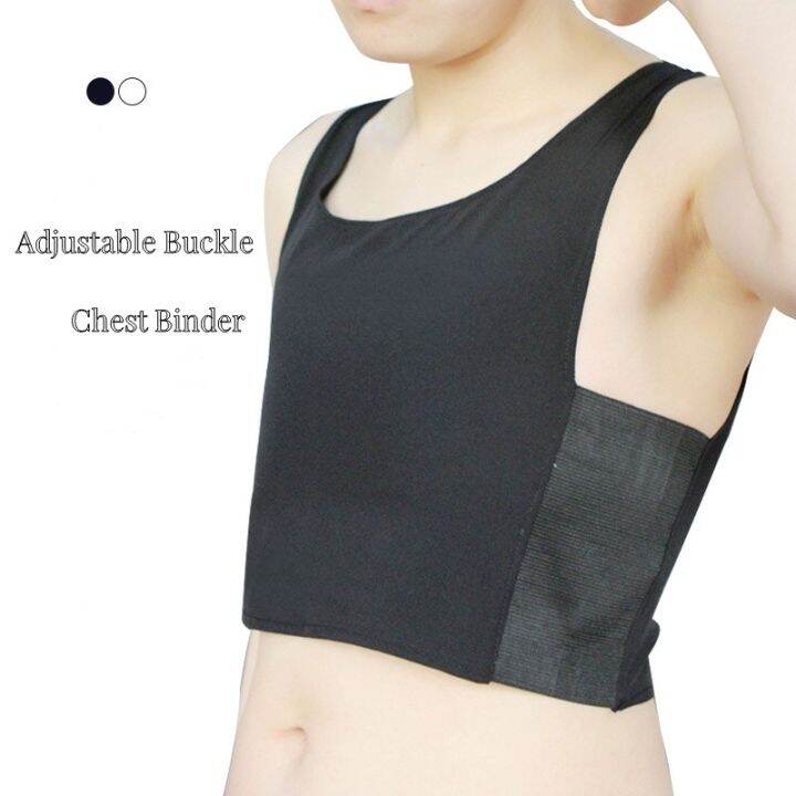 Janest Chest Binder Breathable Wide Coverage Breast Binder Tomboy Vest Trans Binder Les