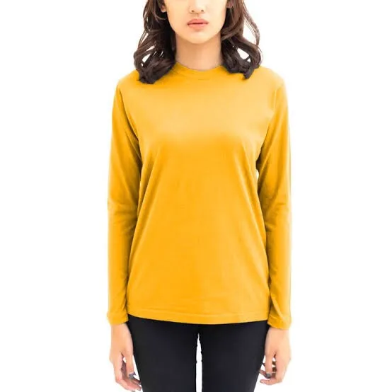 mustard yellow long sleeve shirt women's