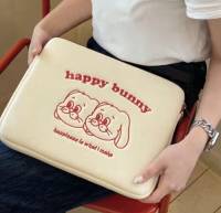 (พร้อมส่ง) กระเป๋าไอแพด Tablet โน๊ตบุ๊ค happy bunny? มีช่องใส่ปากกา เคส soft case กระเป๋าใส่ ipad Laptop Notebook