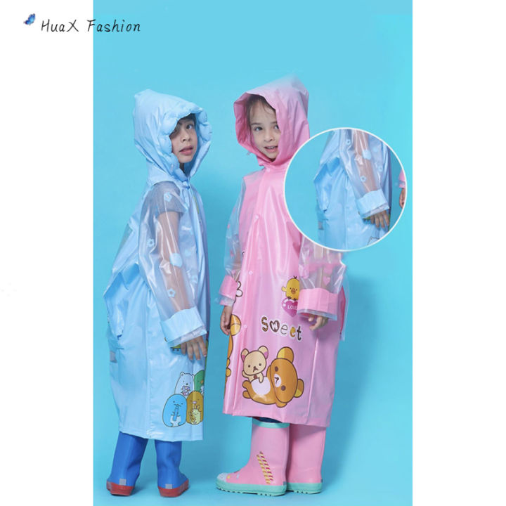 huax-เสื้อกันฝนเด็กกับ-schoolbag-ตำแหน่งปีกกว้าง-poncho-สำหรับ4-10ปี
