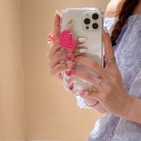 เคสหนังเกาหลีน่ารัก3D สำหรับ Iphone,เคสหนังกำไลข้อมือรูปหัวใจ Love สำหรับ Iphone 13 12 Pro Max MiNi 11 XR X XS 7 8 Plus SE 2020 13 Pro 11 Pro Max ฝาหลังนิ่ม