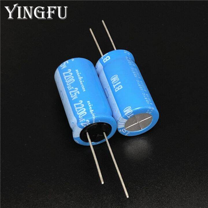 2pcs-20pcs-2200uf-25v-nichicon-bt-series-16x30mm-highly-dependable-reliability-25v2200uf-aluminum-electrolytic-capacitor