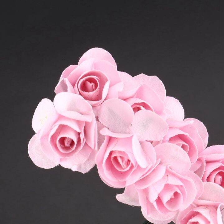 144pcs-mini-petite-paper-artificial-rose-buds-flowers-diy-craft-wedding-decor-home