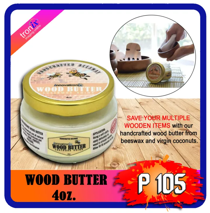 troniximaging Wood Butter - 4 Ounces - Made Of Beeswax And Vir gin