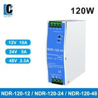 อินพุต NDR120W 100V-220V AC เป็น DC อุตสาหกรรม122448V DIN Rail Switching Power Supply