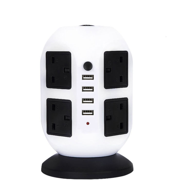 tower-power-strip-vertical-uk-plug-adapter-outlets-8-way-ac-multi-electrical-sockets-with-usb-surge-protector-3m-extension-cord