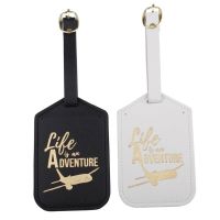 【cw】 Leather Luggage Tag Suitcase Tags Name Address Label Identifier Wedding Bridal