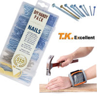 550pcs Hardware Nails Assortment Kit,ตะปู ตะปูตอกไม้ Wood nail ตะปูเหลี่ยม ตะปูหัวเหลี่ยม ตะปูตอกเรือ มีให้เลือกหลายขนาด