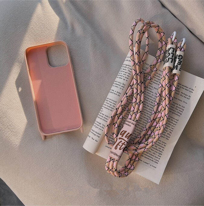 เคสโทรศัพท์-lanyard-แบบเอียงแบบเรียบง่ายสำหรับ-iphone13-ซิลิโคนโทรศัพท์มือถือสีชานมสำหรับ-iphone12-แฟชั่นสีชมพูเอียงกรณีโทรศัพท์สายสะพายสำหรับ-iphone-7-8plus-เคสโทรศัพท์สีดำแฟชั่นเกาหลีสำหรับ-iphone11