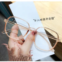 New Net Red Polygonal Glasses Frame Female Trend Big Frame Anti-blue Light Flat Mirror Small Red Book with The Same Paragraph Womens Accessories Eyewear Eyeglass