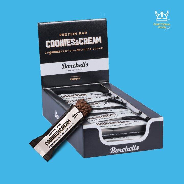 Sweden Protein Barebells Protein Bars Cookies Cream (1 Box x 12 Bars