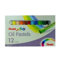 สีชอล์ก 12 สี ตรา Pentel Oil Pastels PHN-12AS