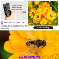 Phone Kit 0.45x Super Wide Angle ; 12.5x Super Macro HD Camera Lentes for 6S 7 Xiaomi All Cellphone
