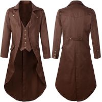 [ส่งของ]เสื้อแจ็กเก็ตคอสเพลย์ Steampunk Tuexdo Blazer Victorian เหมาะกับแฟนซี สําหรับผู้ชาย และผู้หญิง