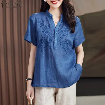 Casual button up shirts on sale womens