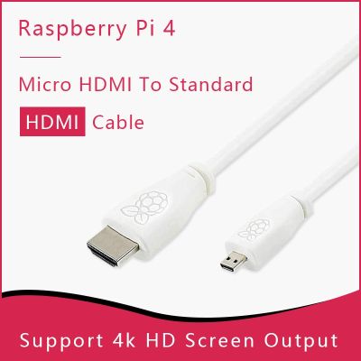【☑Fast Delivery☑】 fuchijin77 สายราสเบอร์รี่อย่างเป็นทางการ Pi 4 Micro Hdmi ไปยัง HDMI&nbsp;มาตรฐาน A/m 1M 2M