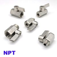 วาล์ววาล์วบอลมินิด้ามจับสเตนเลสสตีล1/8 1/4 3/8 1/2 3/4 NPT SS304สำหรับท่านชายหญิงเกลียวสำหรับน้ำและน้ำมันกรดวาล์วบอล2ทาง