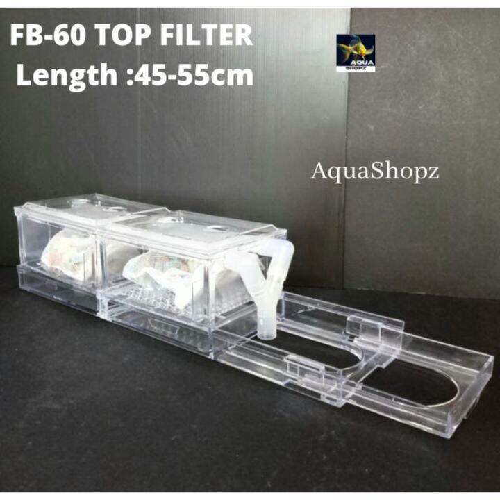 AQUA GUARD Aquarium Drip Filter Box FB60/Top Filter Set With Filter Media Lazada