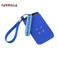 Silicone Key Fob Cover Case Key Chain For Renault Talisman Captur Espace Clio Megane Koleos Scenic 4 2016 2017 2018 2019 2020