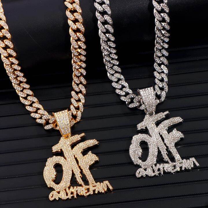 【hot】 Hip Hop Only The Family OTF Crystal Letter Pendant Necklaces for ...