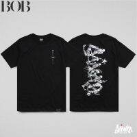 BOB Just Say Bad ® เสื้อยืด Bads Bone ดำ ( ลิขสิทธิ์แท้ ) แขนสั้น เสื้อยืดชาย หญิง M L XL 2XL BY Badsproject  TS